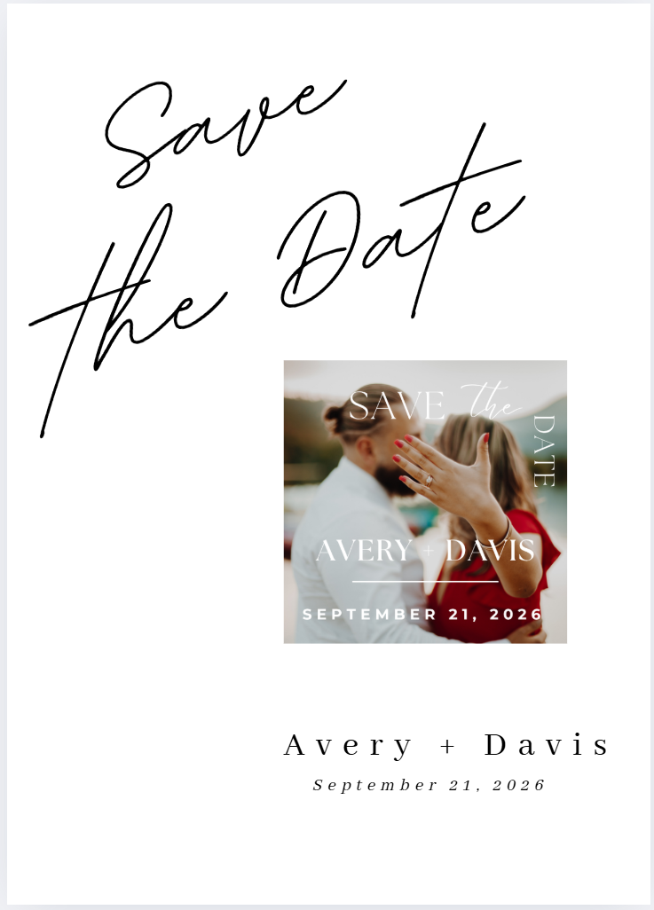 Custom Save the Date Photo Magnets